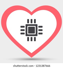 Vector icon chip 10 EPS