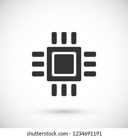 Vector icon chip 10 EPS