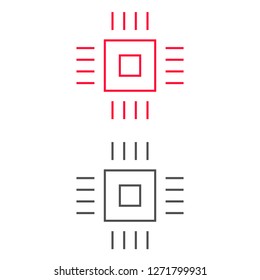 Vector icon chip 10 EPS