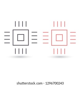 Vector icon chip 10 EPS