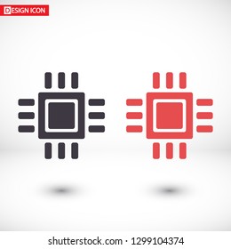 Vector icon chip 10 EPS