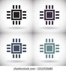 Vector icon chip 10 EPS