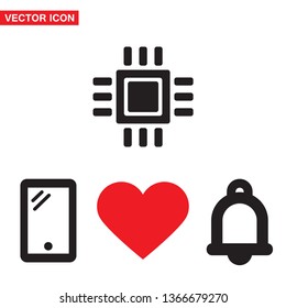 Vector icon chip 10 EPS