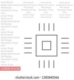 Vector icon chip 10 EPS . Lorem Ipsum Illustration design