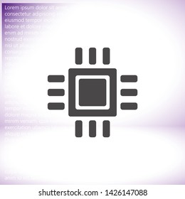 Vector icon chip 10 EPS . Lorem Ipsum Illustration design
