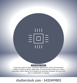 Vector icon chip 10 EPS . Lorem Ipsum Illustration design