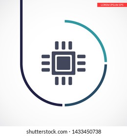 Vector icon chip 10 EPS . Lorem Ipsum Illustration design
