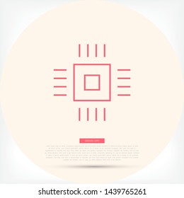 Vector icon chip 10 EPS . Lorem Ipsum Illustration design