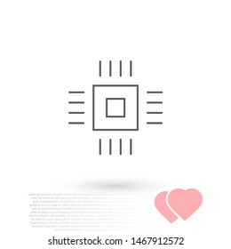 Vector icon chip 10 EPS . Lorem Ipsum Illustration design