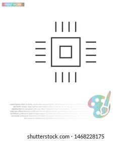 Vector icon chip 10 EPS . Lorem Ipsum Illustration design