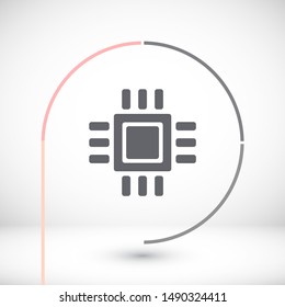 Vector icon chip 10 EPS . Lorem Ipsum Illustration design