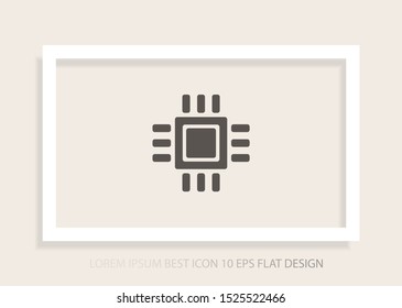 Vector icon chip 10 EPS . Lorem Ipsum Illustration design