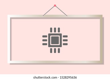 Vector icon chip 10 EPS . Lorem Ipsum Illustration design