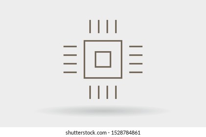 Vector icon chip 10 EPS . Lorem Ipsum Illustration design