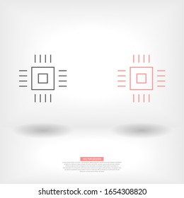 Vector icon chip 10 EPS . Lorem Ipsum Illustration design