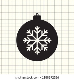 Vector icon christmas ball