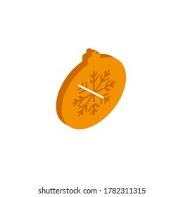 Vector icon christmas ball
isometric. 3d  sign isolated on white background.