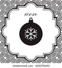 Vector icon christmas ball on a geometric background of eps