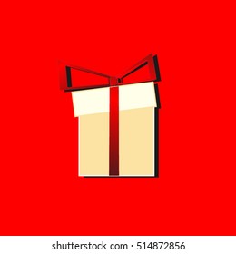 Vector icon christmas box gift