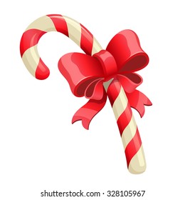 Vector icon of a christmas candy cane.