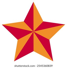 Icono de Vector de estrella de Navidad aislado sobre fondo blanco.