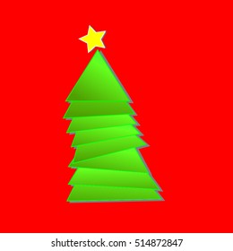Vector icon Christmas tree illustration