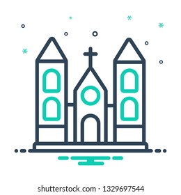 Vector icon for church