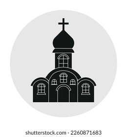 Vektorsymbol des Kirchengebäudes.