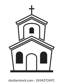 vector icon of church building