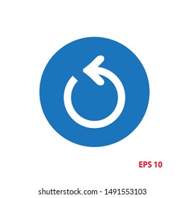 vector icon circle arrow with a blue circle background