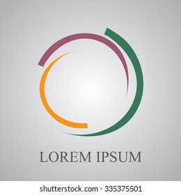 Vector icon, circle company logo design