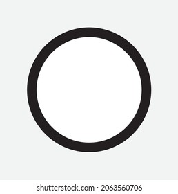 Vector icon of circle with white background