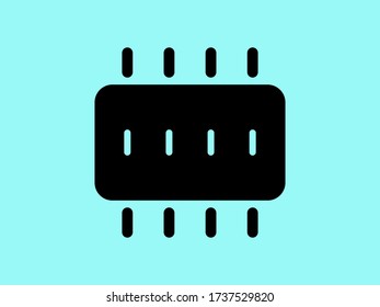 icono vector, tarjeta de circuito, símbolo de circuito