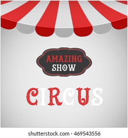 Vector icon of circus tent