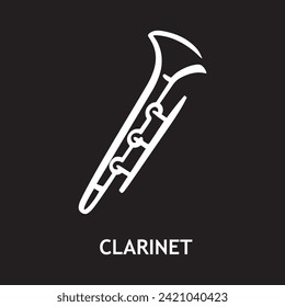 vector icon for clarinet, musical instruments