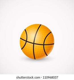 Vector icon of classic basketball ball.
