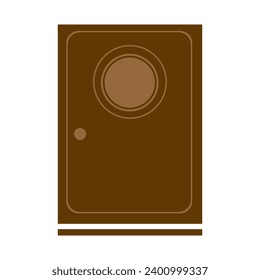 Vector icon for classic doors for bars, bathrooms, for household interior needs, furniture, architecture etc