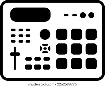 Vector icon of a classic vintage MIDI Producer Center sampler