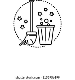 Vector icon for cleaning service