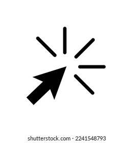 vector icon click cursor, click arrow. on a white background