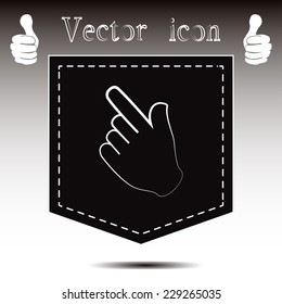 Vector icon click. hand icon pointer