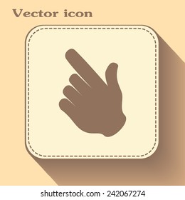 Vector icon click. hand icon pointer