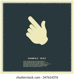 Vector icon click. hand icon pointer