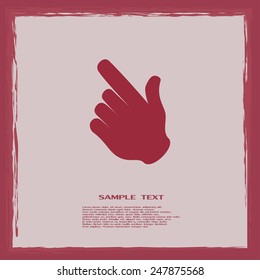 Vector icon click. hand icon pointer