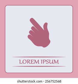 Vector icon click. hand icon pointer