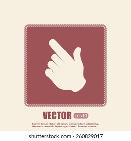 Vector icon click. hand icon pointer