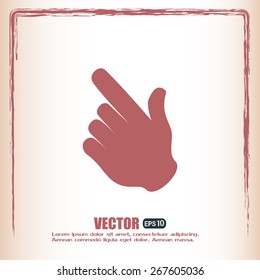 Vector icon click. hand icon pointer