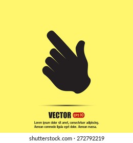 Vector icon click. hand icon pointer