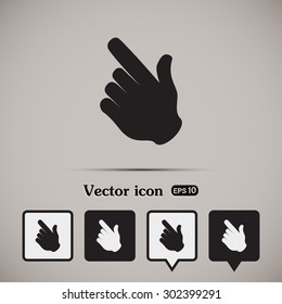 Vector icon click. hand icon pointer