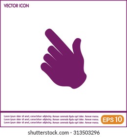 Vector icon click. hand icon pointer